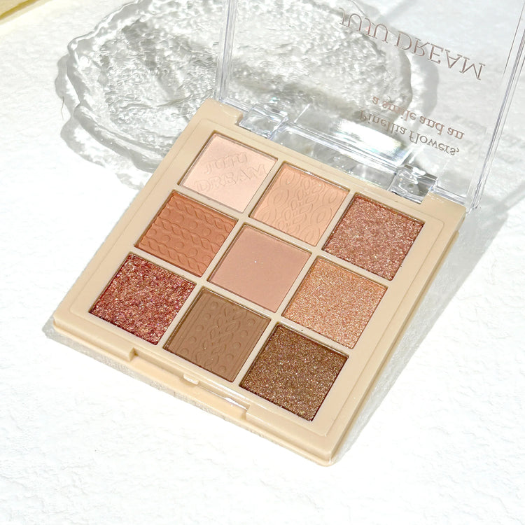 9 Color Eyeshadow Palette, Matte and Shimmer Brown Eyeshadows Powder, Long Lasting Blendable Eyeshadow Cosmetics