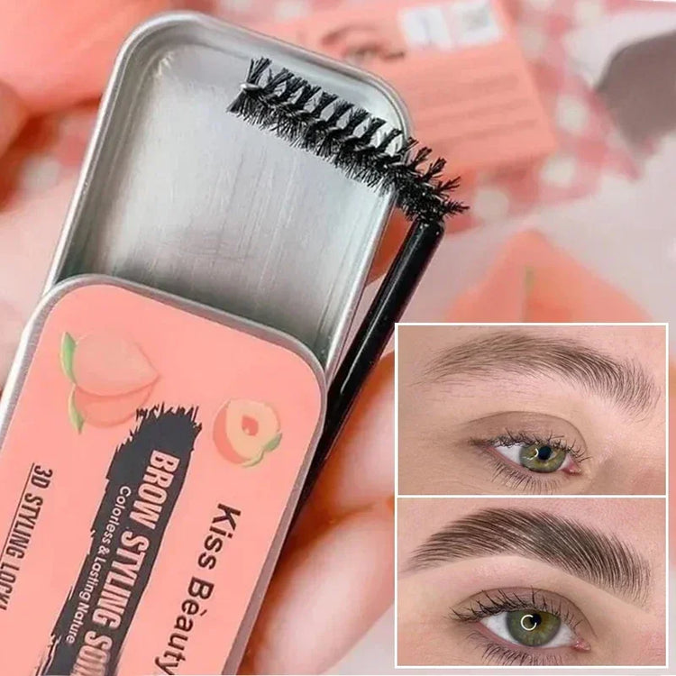Waterproof Eyebrow Styling Gel Brows Wax Sculpt Soap Long-Lasting 3D Wild Brow Styling Quick Drying Easy to Wear Eyebrow Makeup