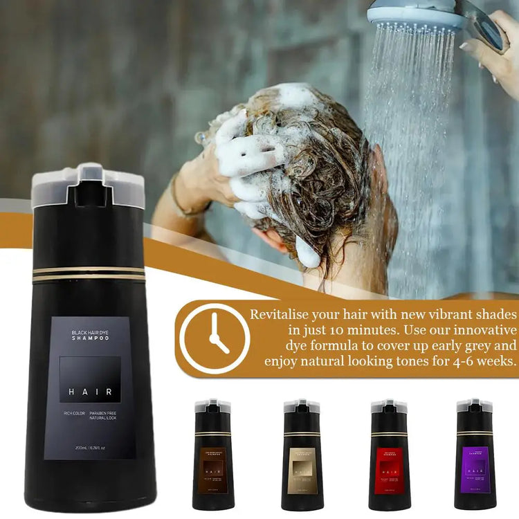 Nova Hair Dye Shampoo,Nova Hair Instant Dye Shampoo,Hair Dye Coloring Shampoo for Gray Hair Nourish Hair Care 200Ml