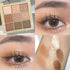 9 Color Eyeshadow Palette, Matte and Shimmer Brown Eyeshadows Powder, Long Lasting Blendable Eyeshadow Cosmetics