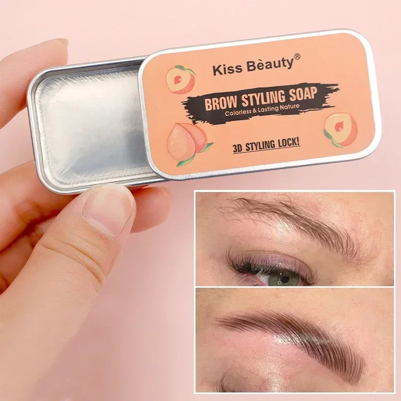 Waterproof Eyebrow Styling Gel Brows Wax Sculpt Soap Long-Lasting 3D Wild Brow Styling Quick Drying Easy to Wear Eyebrow Makeup
