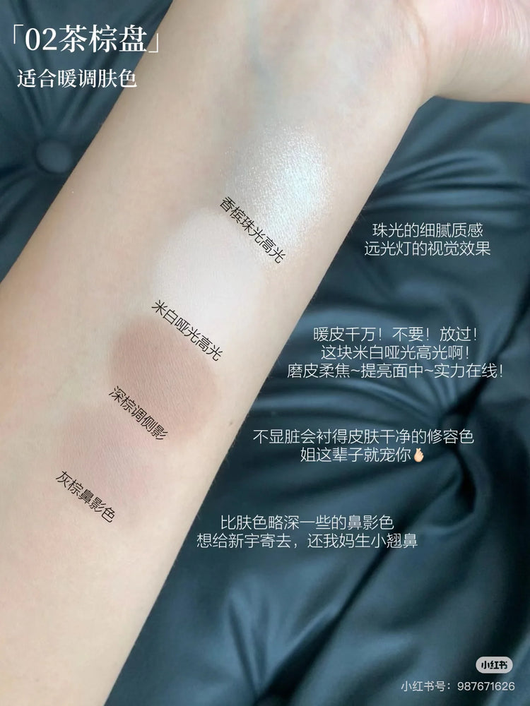Flower Knows Butterfly Highlight Long Lasting Matte Natural Nose Shadow Brightening Contour Modification Face Makeups