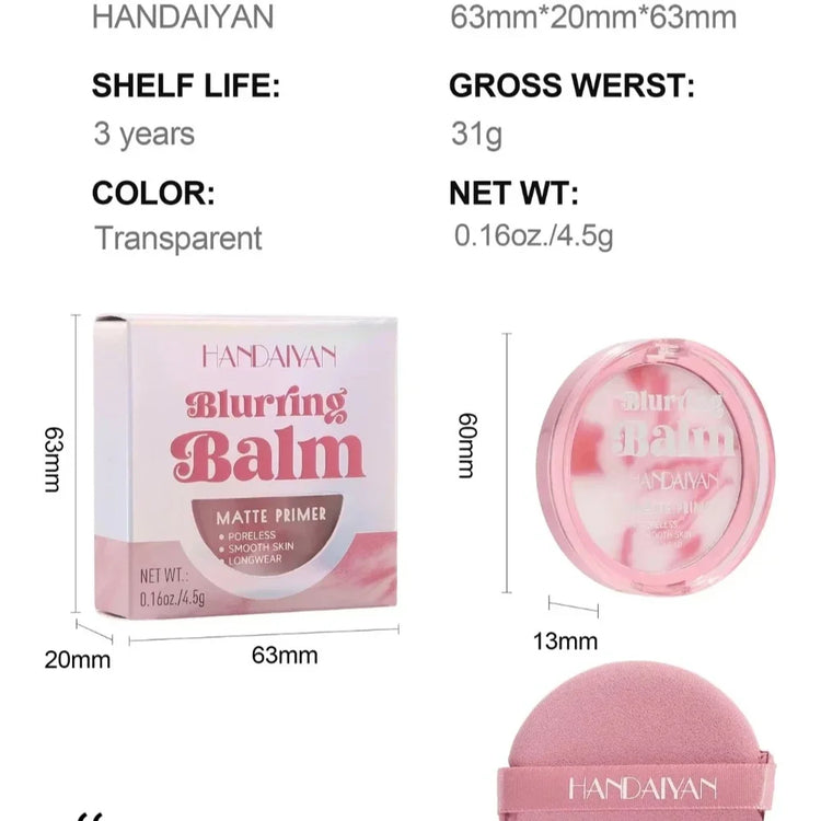 Matte Makeup Primer Moisturizing Balm Facial Isolation Transparent Makeup Fixing Gel Foundation Base Oil Control Poreless Smooth