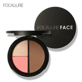 Blush Contour Highlight Palette 3 in 1 Face Makeup Set Long Lasting Highlighter Blusher Palette Natural Cosmetics