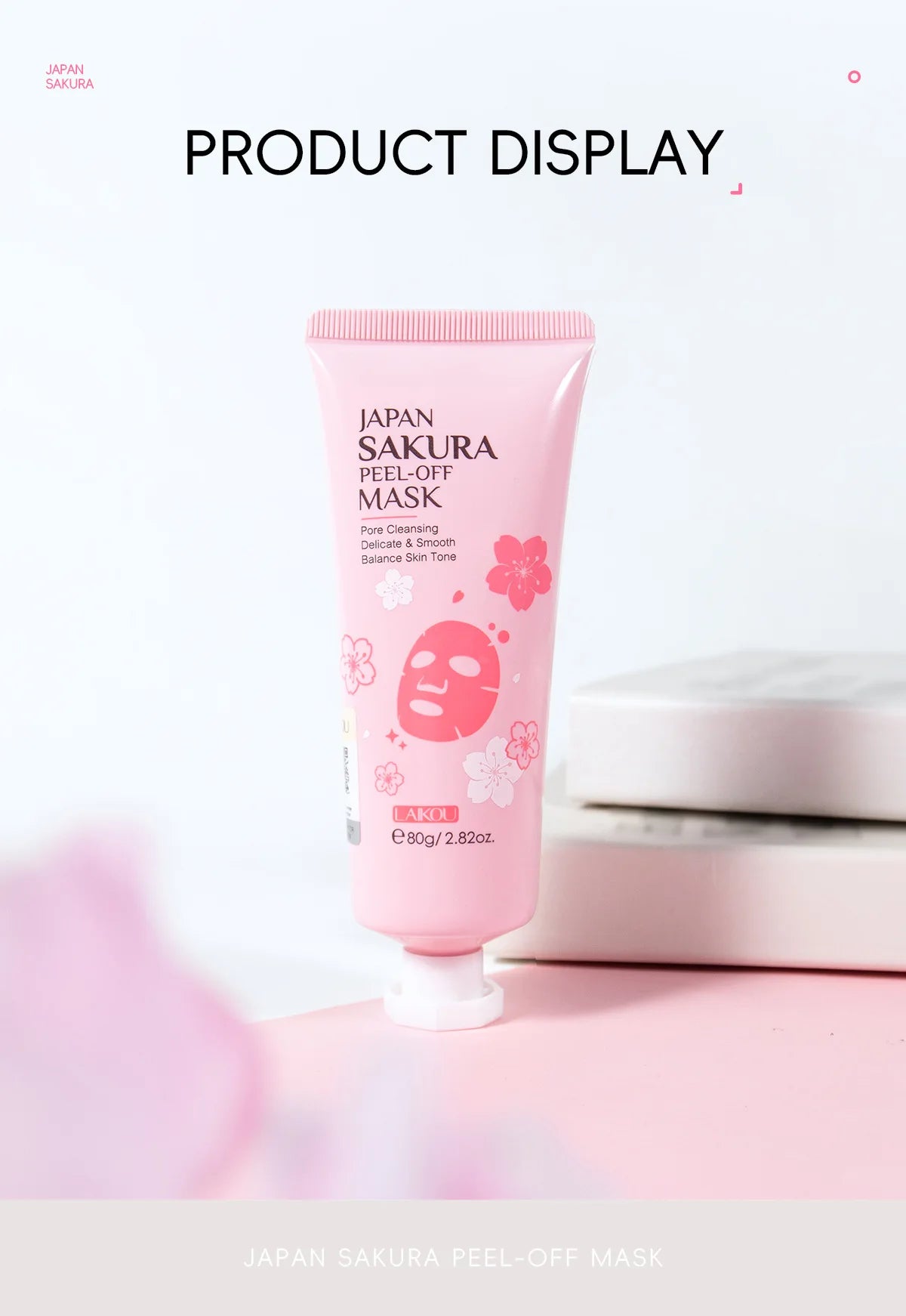 Sakura Peeling Face Mask Deep Cleansing anti Aging Hydrating Repairing Brighten Skin Tone Facial Skin Care 50G