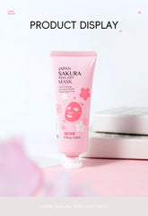 Sakura Peeling Face Mask Deep Cleansing anti Aging Hydrating Repairing Brighten Skin Tone Facial Skin Care 50G