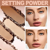 24 Hour Oil Control Pressed Powder Natural Matte Brighten Lasting Waterproof Setting Loose Powder Nude Translucent Powder Makeup