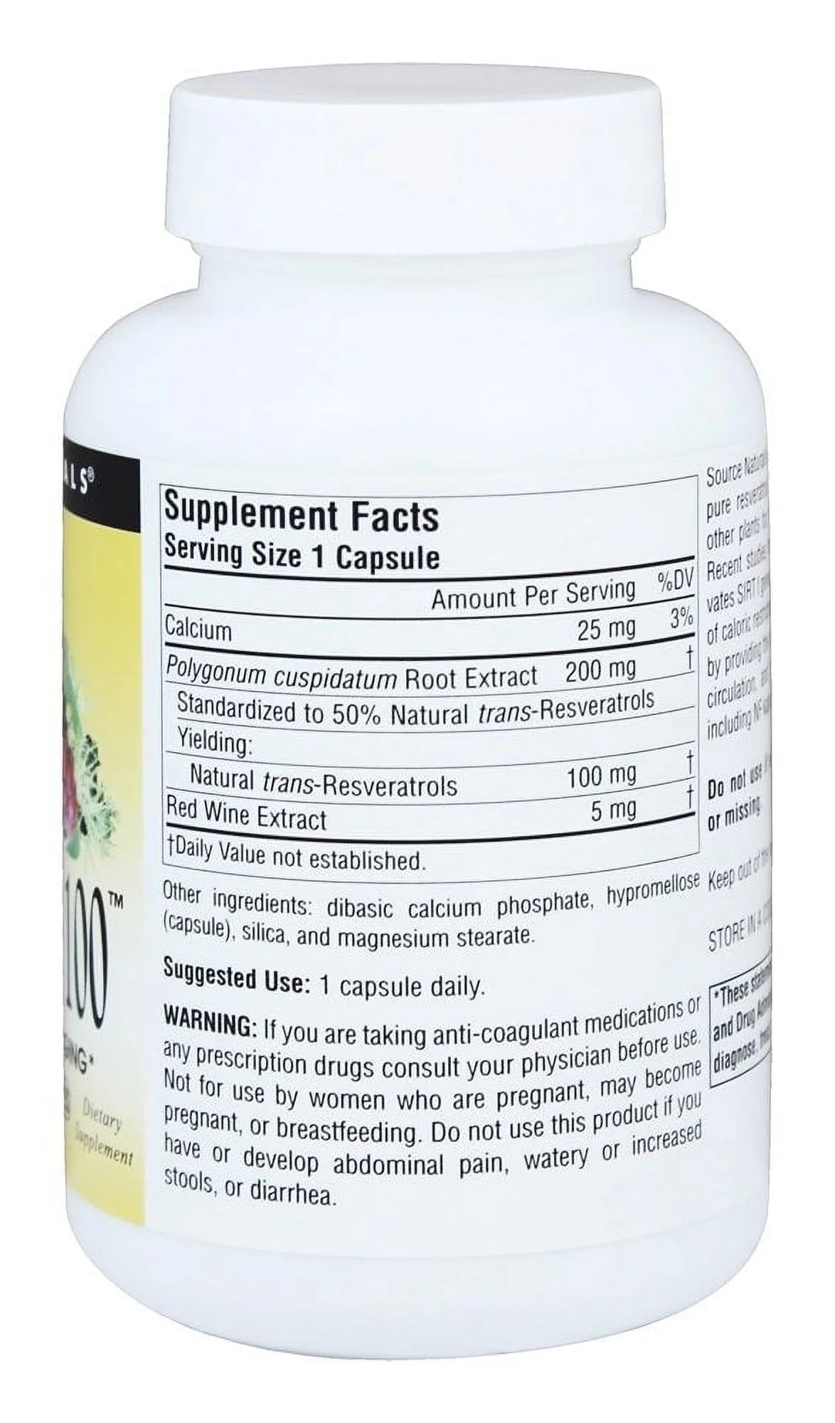 - Resveratrol 100 Mg. - 120 Vegetarian Capsules