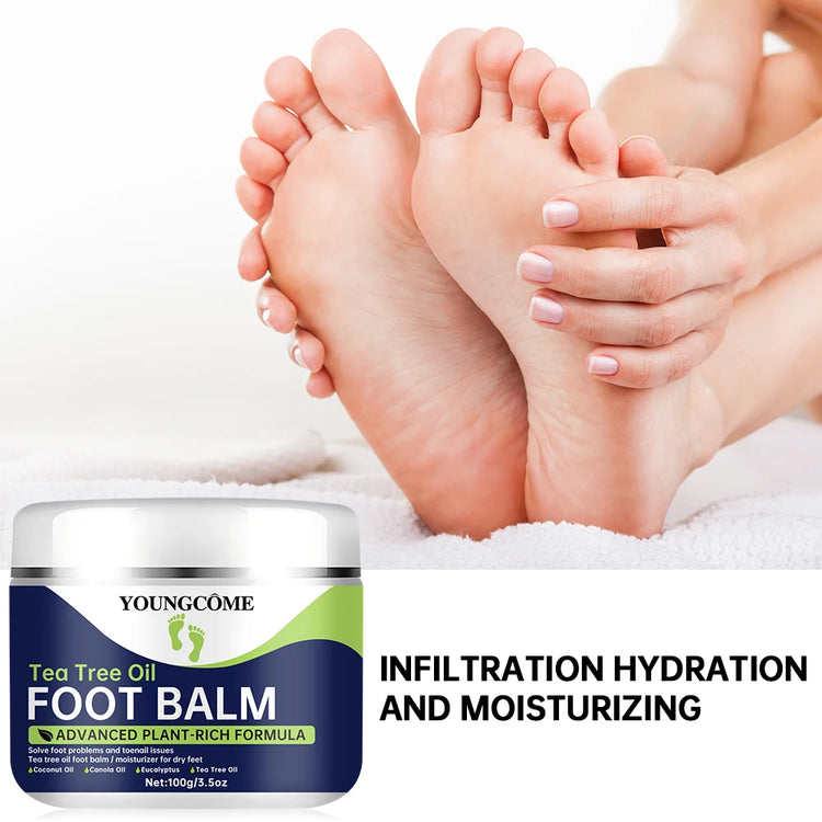 Tea Tree Oil Foot Cream Softens Dry Cracked Feet Removes Dead Skin Exfoliates Daily Foot Care Penetrates Moisturizes Nourishes