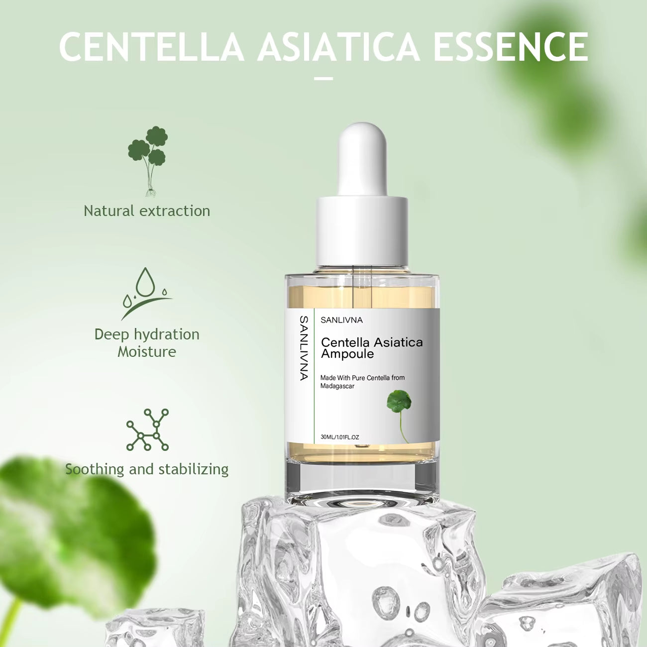 Centella Asiatica Toner Cleanser Moisturizing Repair Essence Moisturizing Facial Treatment Facial Moisturizer Brightening Skin