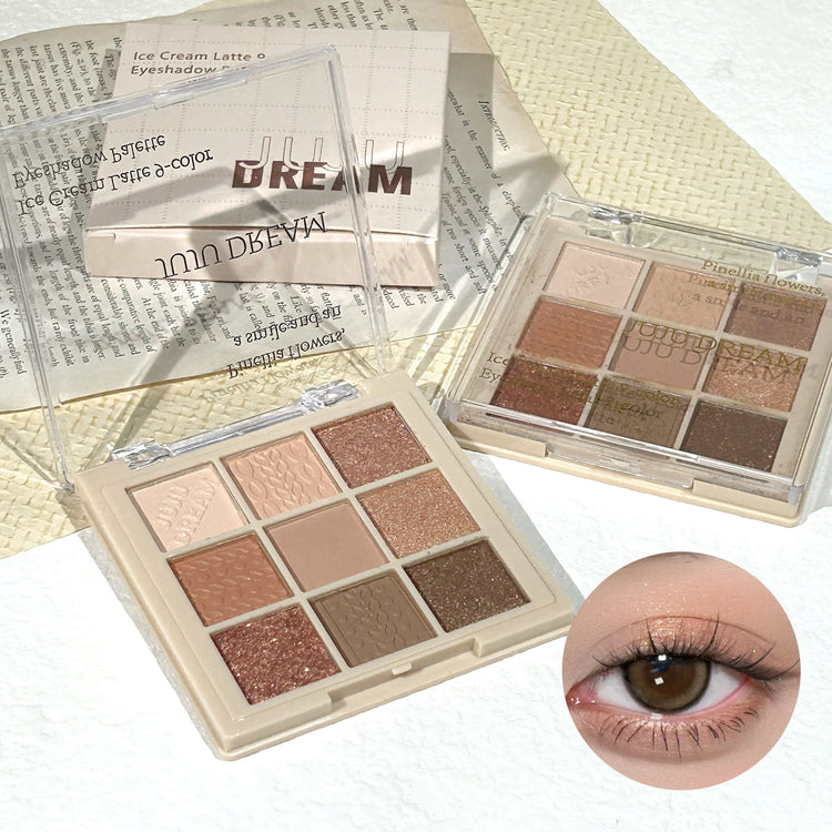 9 Color Eyeshadow Palette, Matte and Shimmer Brown Eyeshadows Powder, Long Lasting Blendable Eyeshadow Cosmetics