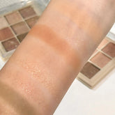 9 Color Eyeshadow Palette, Matte and Shimmer Brown Eyeshadows Powder, Long Lasting Blendable Eyeshadow Cosmetics