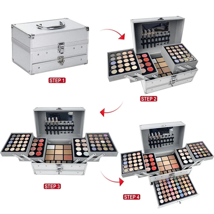 Makeup Set Box Eyeshadow Lip Blush Nail Polish Eyebrow Pencil Multi-Functional Palette Christmas Wedding Birthday Gifts Cosmetic