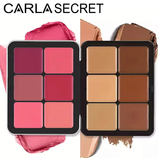 12-Color Concealer and Blush Palette Matte and Highlight Contour Makeup Rouge Palette