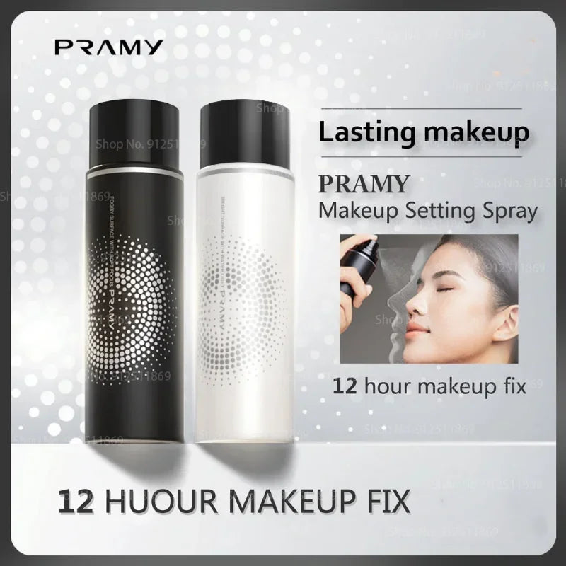 PRAM/Y 12 Hours Long-Lasting Makeup Setting Spray Quick-Drying Film Moisturizing Oil-Controlling Micro-Fine Mist 100Ml Primer