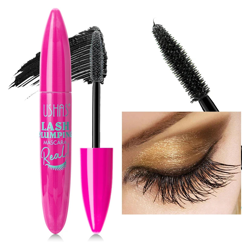 Ultra Long Lasting Mascara 4D Waterproof Mascara Liquid Fiber Mascara 360 Degree Spiral Brush Eyelashes Extension Makeup