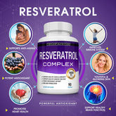 Resveratrol Supplement 1800Mg Trans-Resveratrol for Antioxidant Anti-Aging Support 90 Capsules