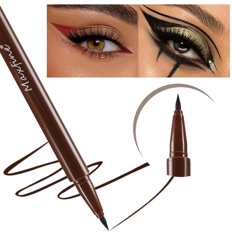 1PC Black Liquid Eyeliner Pen Ultra-Fine Eye Liner Tip Long-Lasting Quick Drying Anti-Sweat Waterproof Smooth Matte Eyeliner