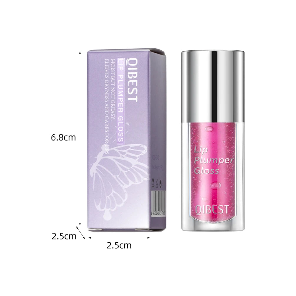 Crystal Jelly Moisturizing Lip Oil Plumping  Makeup Sexy Plump Lip Glow Oil Tinted Lip Plumper Lip Care 6 Colors