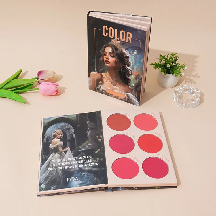 Book Highlight Powder Blusher Set Lasting Eye Shadow BOOK Plate Stage Makeup