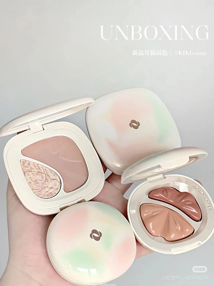Nono Note Blush Highlight All-In-One Expansive Color Brightening Natural Blush Matte Pearl Face Makeup