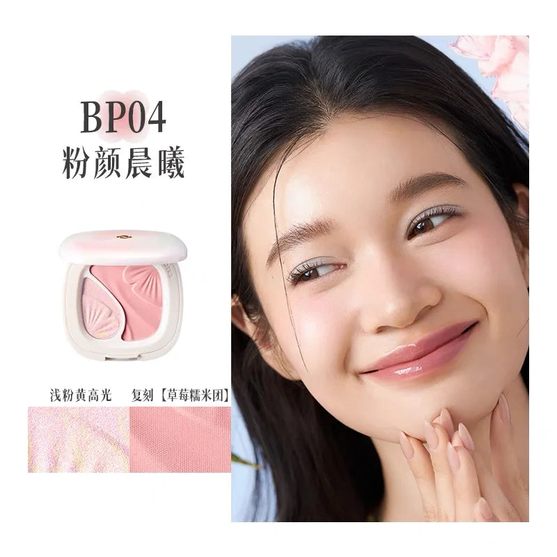 Nono Note Blush Highlight All-In-One Expansive Color Brightening Natural Blush Matte Pearl Face Makeup