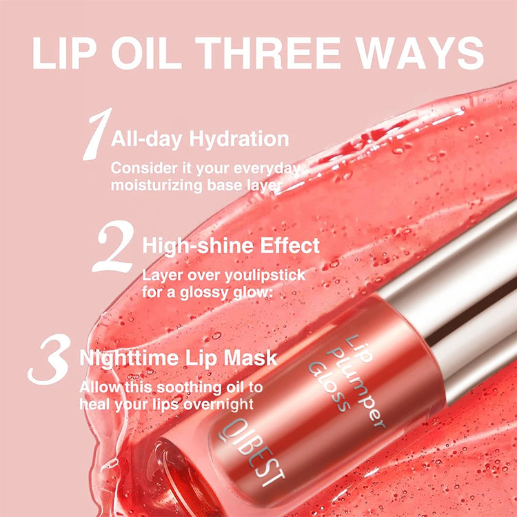 Crystal Jelly Moisturizing Lip Oil Plumping  Makeup Sexy Plump Lip Glow Oil Tinted Lip Plumper Lip Care 6 Colors