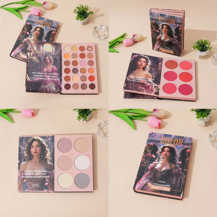 Book Highlight Powder Blusher Set Lasting Eye Shadow BOOK Plate Stage Makeup