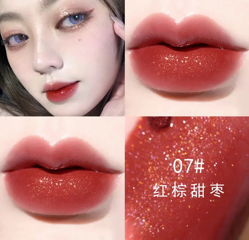 6 Colors Crystal Jelly Moisturizing Plumping Lip Gloss Makeup Sexy Plump Lip Glow Oil Tinted Lip Plumper Pearl Ribbon Shines
