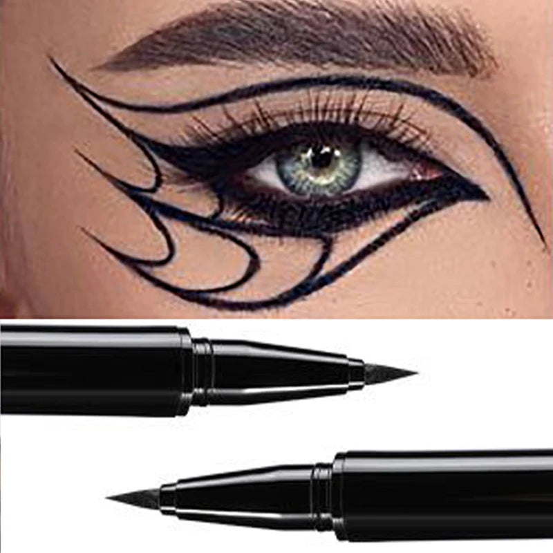 1PC Black Liquid Eyeliner Pen Ultra-Fine Eye Liner Tip Long-Lasting Quick Drying Anti-Sweat Waterproof Smooth Matte Eyeliner