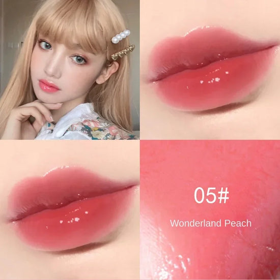 6 Colors Crystal Jelly Moisturizing Plumping Lip Gloss Makeup Sexy Plump Lip Glow Oil Tinted Lip Plumper Pearl Ribbon Shines