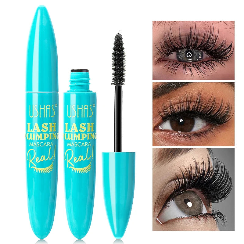 Ultra Long Lasting Mascara 4D Waterproof Mascara Liquid Fiber Mascara 360 Degree Spiral Brush Eyelashes Extension Makeup