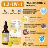 Potassium Magnesium Supplement with Potassium 200Mg, Magnesium Complex 1100Mg, Calcium 100Mg, Vatmin D3&K2, Vegan Drops for Muscle & Bone Health, Leg Cramps, Heart Support, 2 Fl Oz