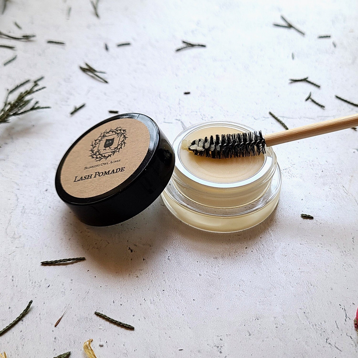 Organic Mascara Alternative, Organic Lash Serum, Zero Waste Natural Mascara, Lash Conditioner, 3-In-1 Lash Care, Lash Pomade